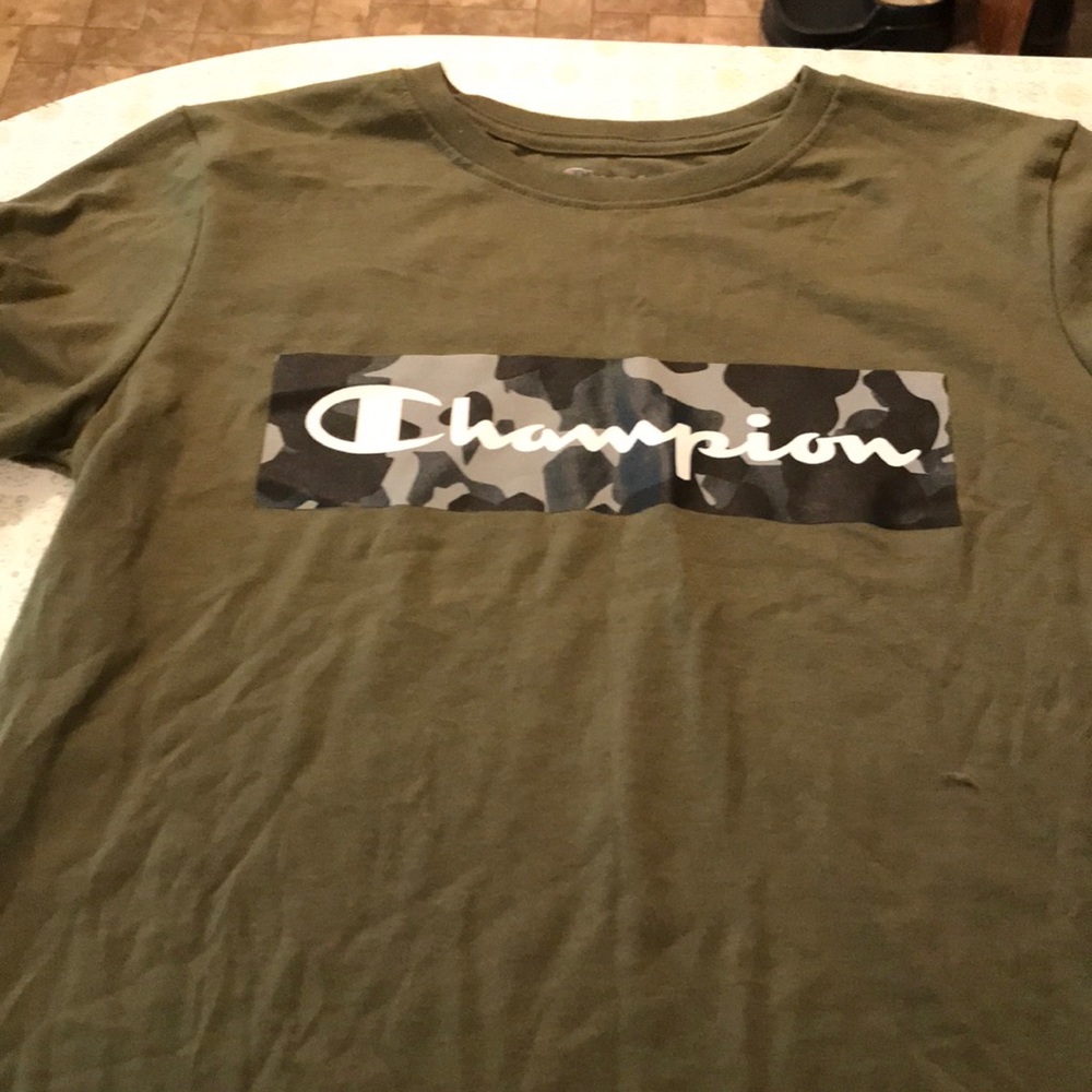 Champion olive green new with tags boys t shirt